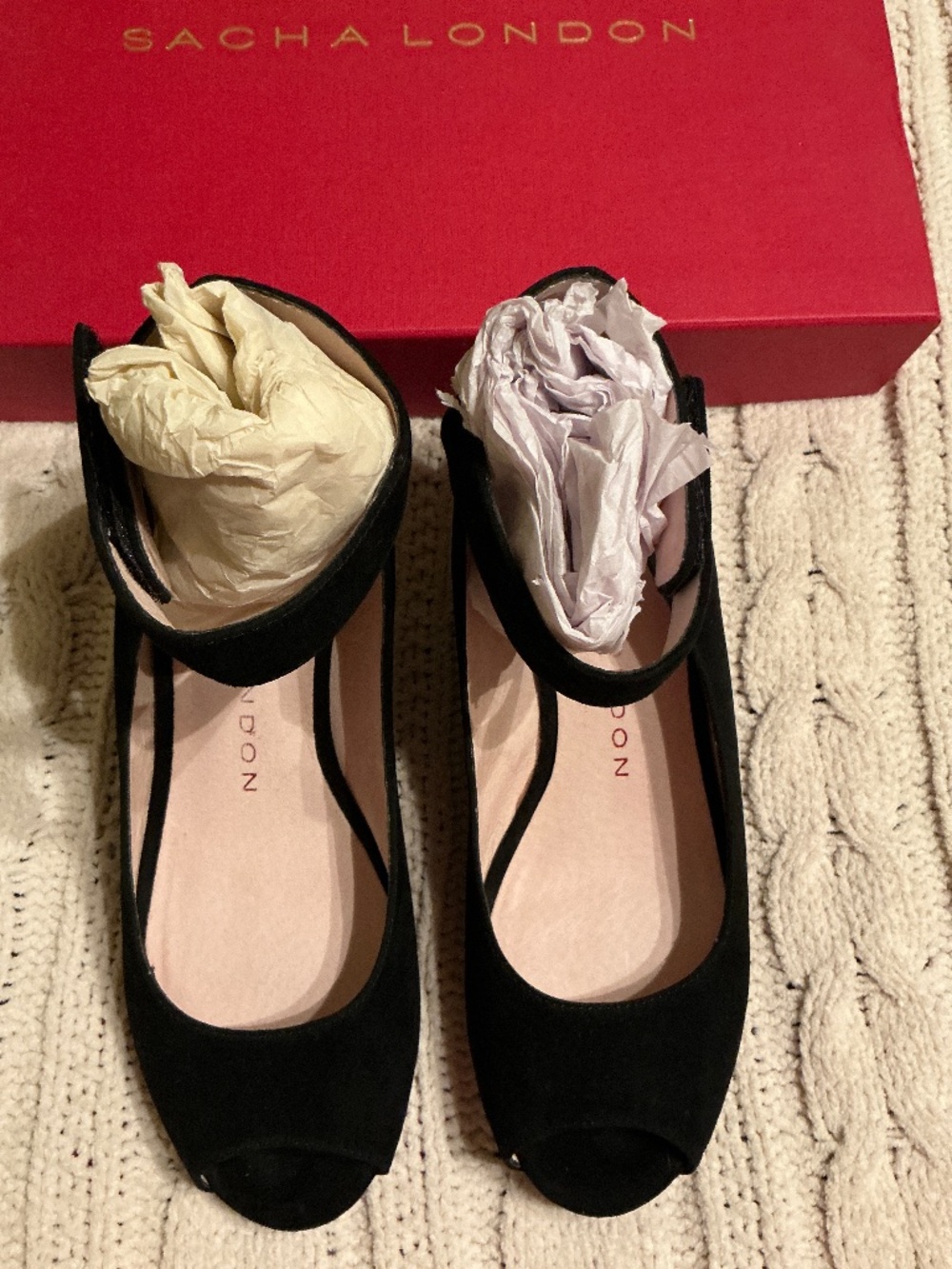 Sacha London Black suede sz 9